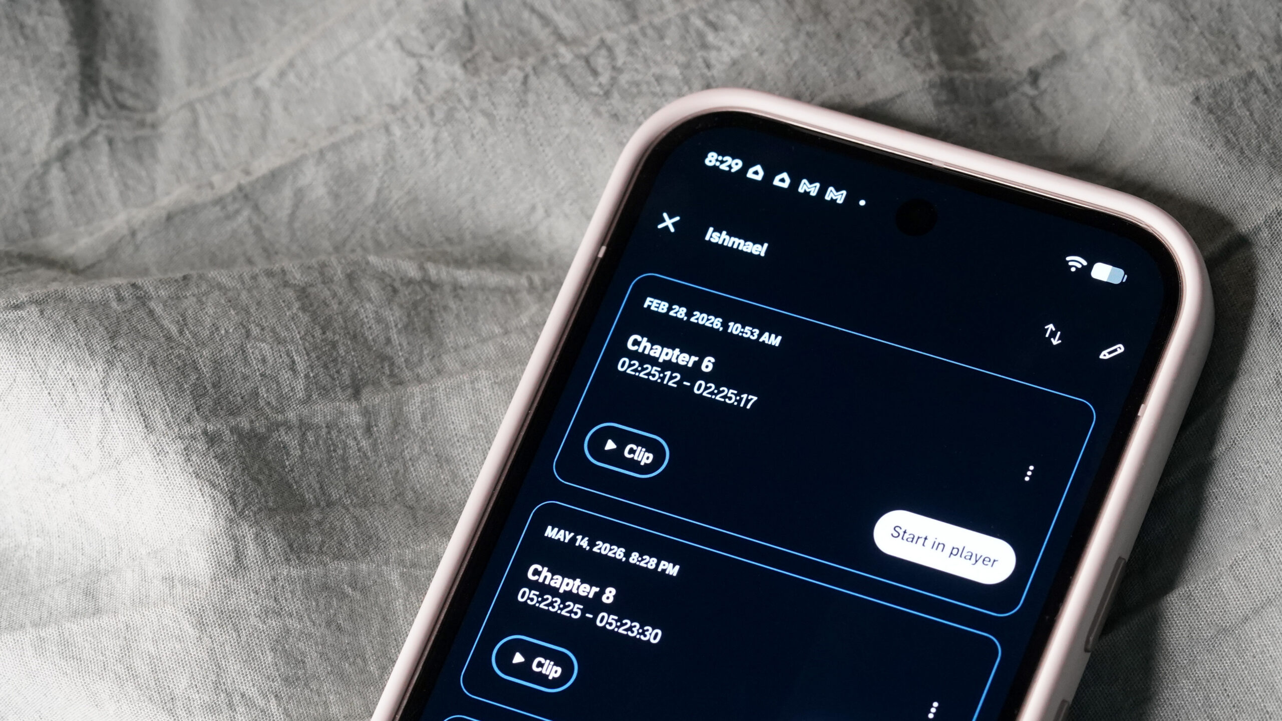 Audible app Clip The Audible app also features a Clip tool for saving audio files.