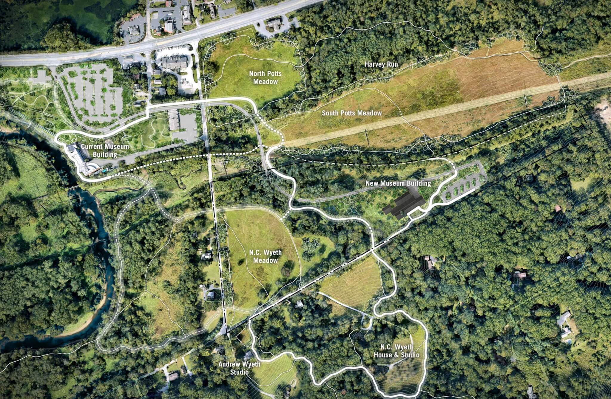 site plan of Brandywine Conservancy & Museum of Art