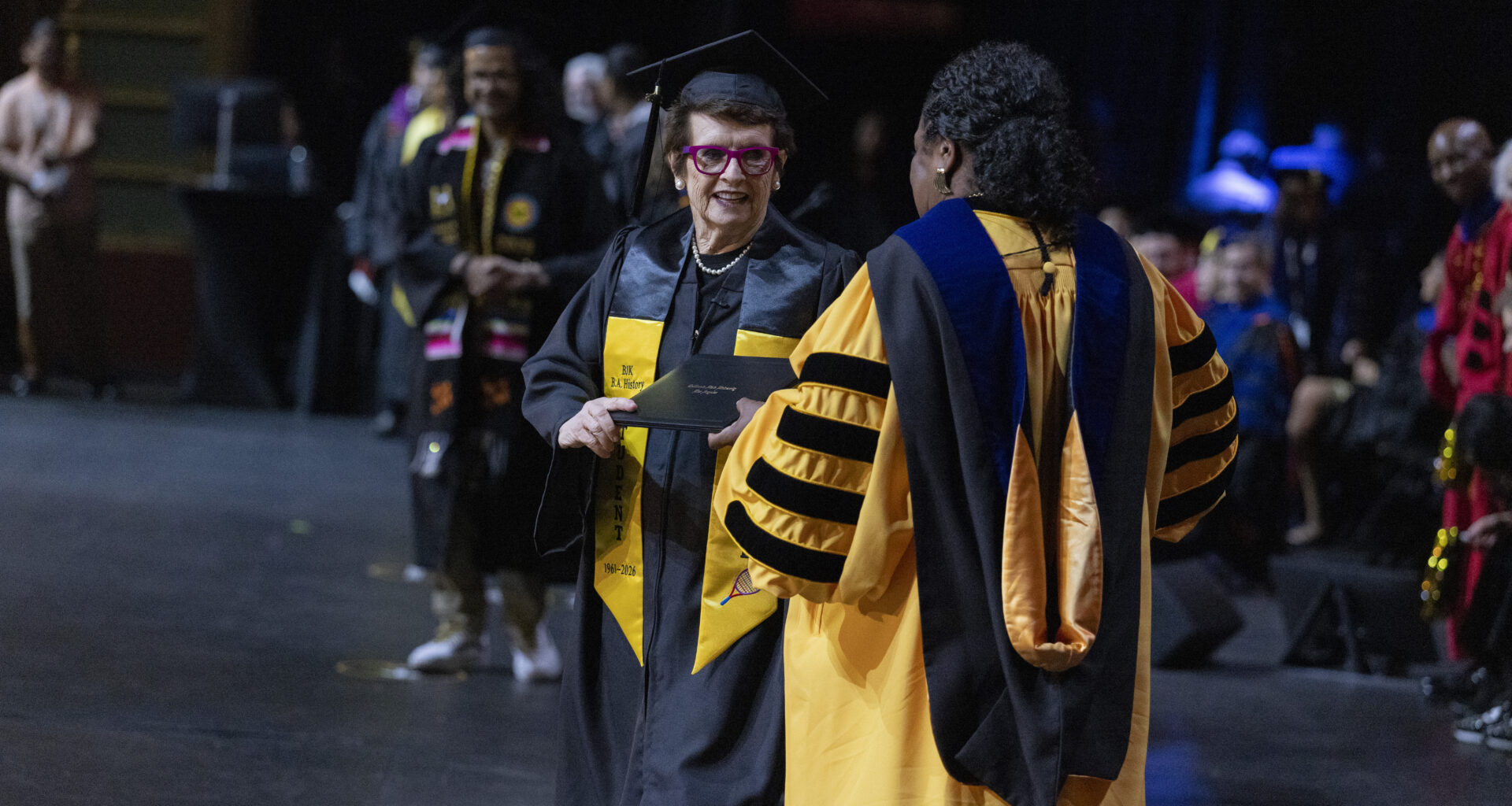 The history-maker becomes a history graduate: Billie Jean King finishes her degree at 82