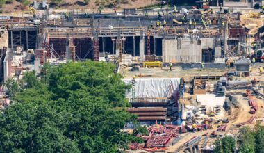 Work continues on the construction of the ballroom at the White House, Tuesday, May 19, 2026, in Washington, where the East Wing once stood. (AP Photo/Alex Brandon)