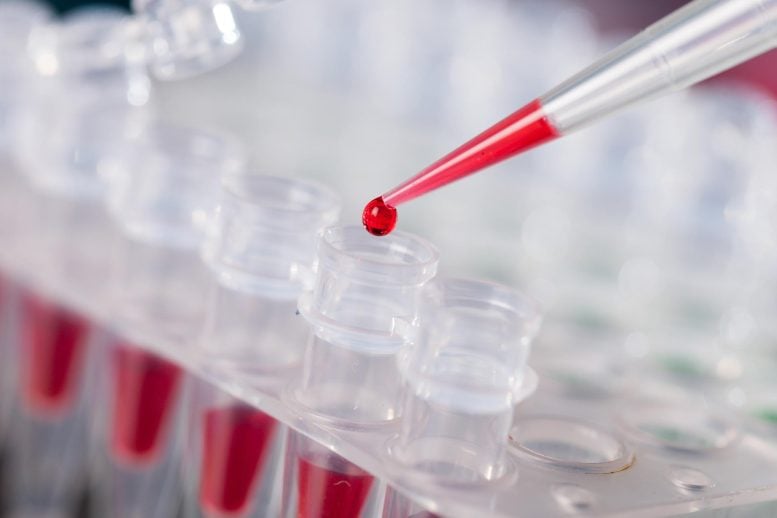 Blood Red Liquid Pipette Samples
