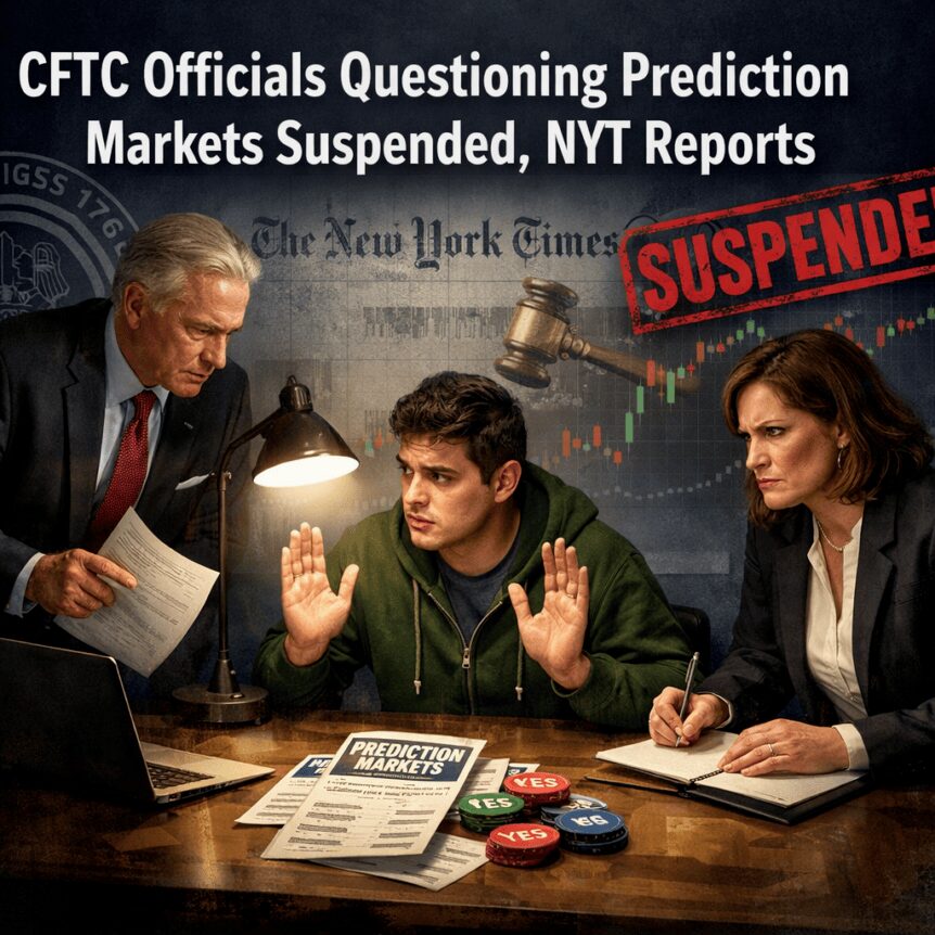 Cftc Officials Questioning Prediction Markets Suspended, Nyt Reports