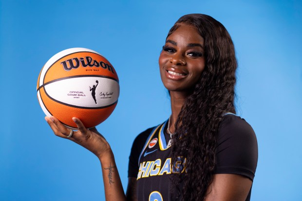 Chicago Sky forward Latasha Lattimore sits for a photo on media day at The Fields Studios on April 30, 2026, in Logan Square. (Eileen T. Meslar/Chicago Tribune)