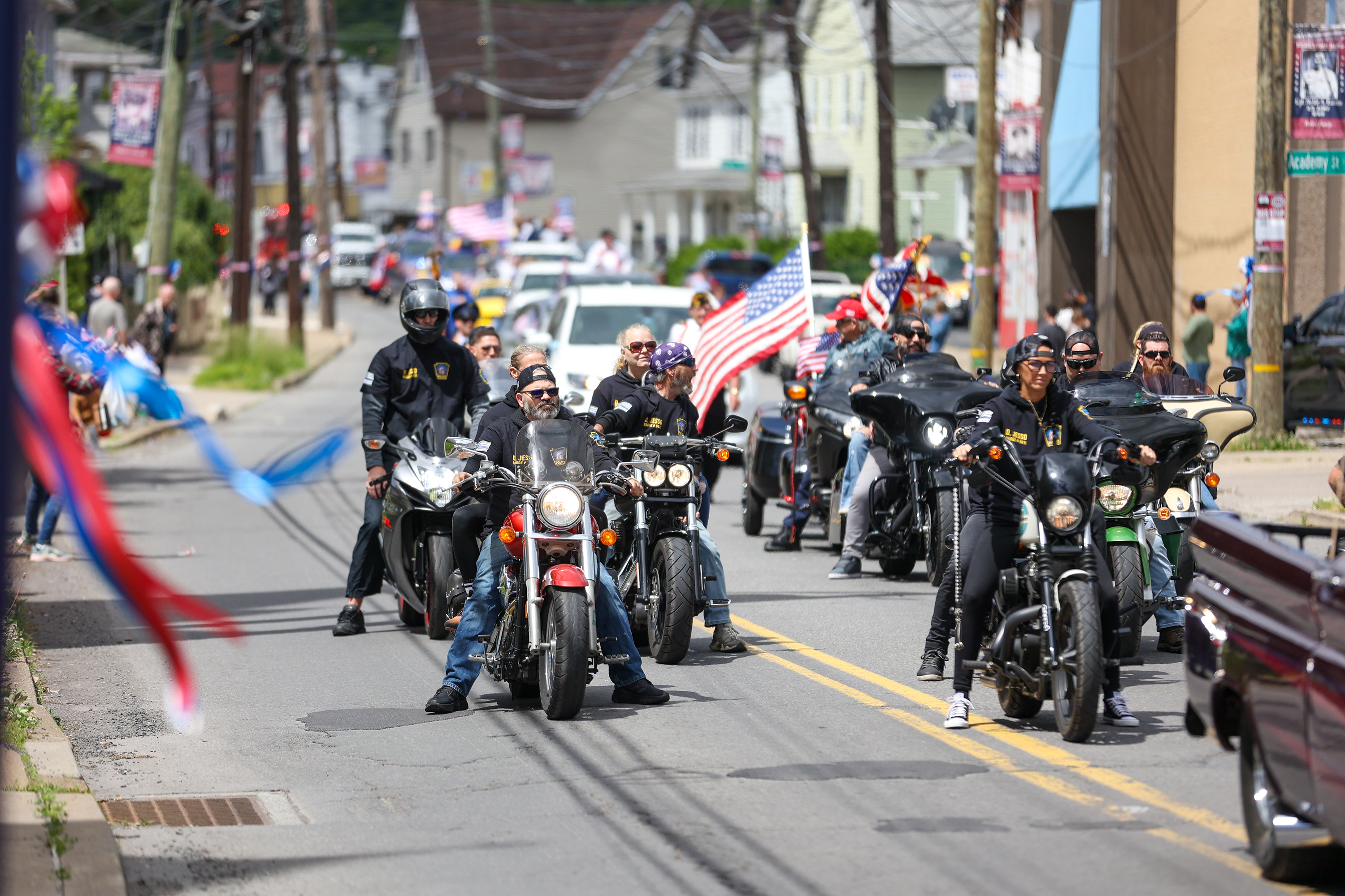 Hundreds of participants march down Main St. in Plymouth during...