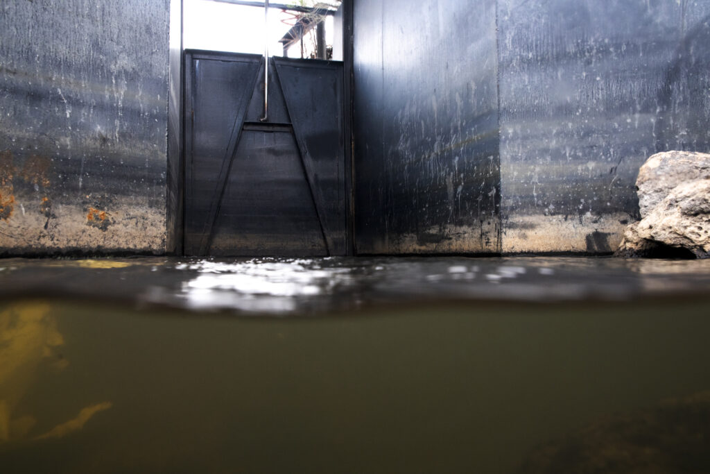 A water control gate controls flow in an irrigation ditch in Manassa, Colorado. Credot: Jacob Spetzler/Inside Climate News