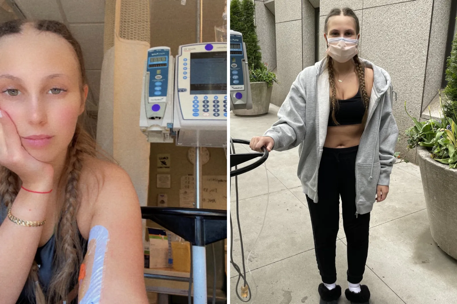 Lindsay Kassab in hospital in 2021.