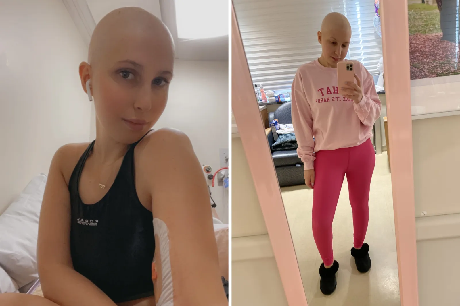 Lindsay Kassab after chemotherapy and radiation.
