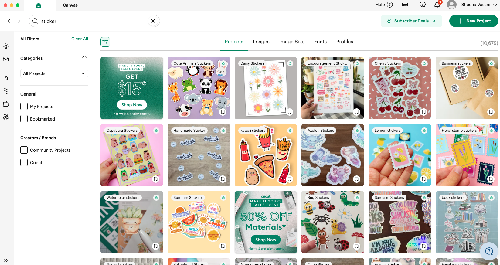 Cricut’s robust community library offers a bunch of projects to play with.