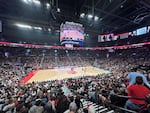 Fans fill Moda Center during a WNBA basketball game between the Portland Fire and the Indiana Fever in Portland, Or., Saturday May 30, 2026.