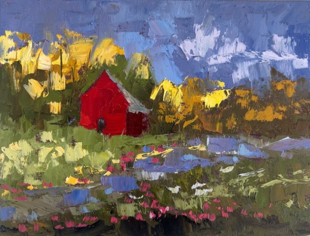 "Where the Light Collects, No. 3," oil on canvas panel, part of Sandra Pratt's American Pastoral Series. (Sandra Pratt/Courtesy photo)