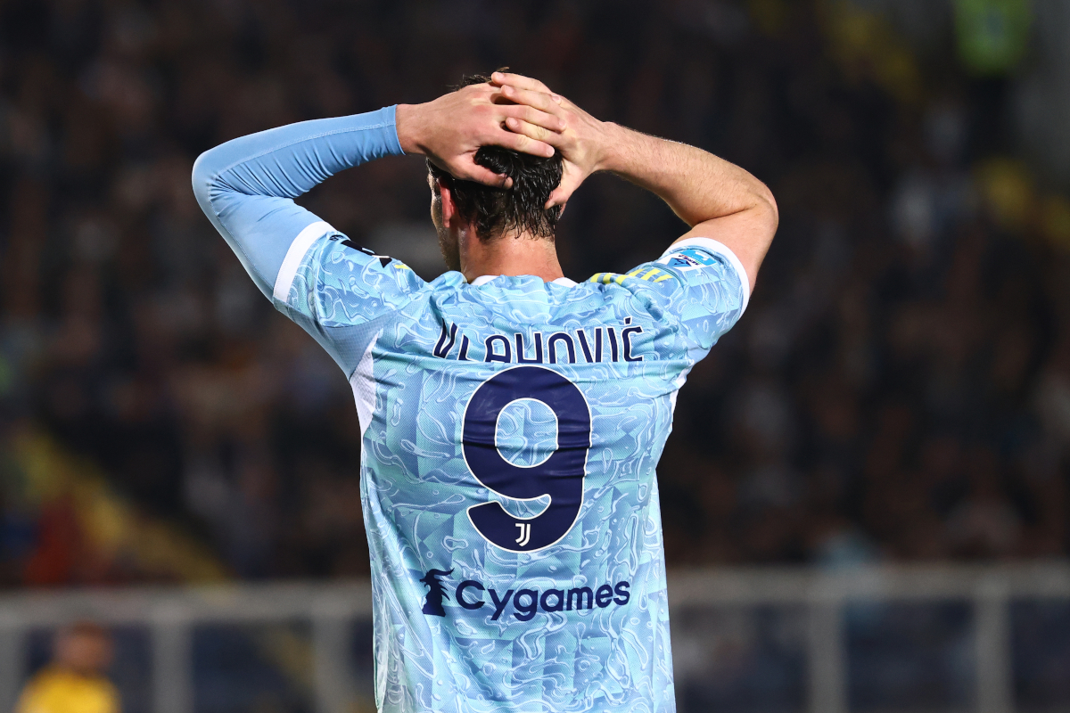 LECCE, ITALY - MAY 09: Dusan Vlaovic of Juventus FC during the Serie A match between US Lecce and Juventus FC at Stadio Via del Mare on May 09, 2026 in Lecce, Italy. (Photo by Maurizio Lagana/Getty Images)