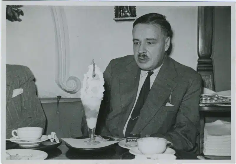 Eduard Einstein On His 45th Birthday With An Ice Cream Sundae