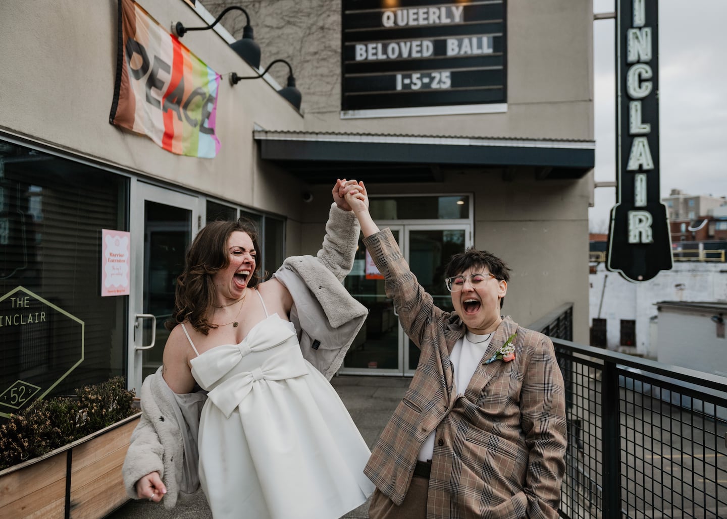 Amanda Macchia took photos for Dearly Studio's Queerly Beloved event, a series of micro-wedding ceremonies held at the Sinclair in Cambridge.
