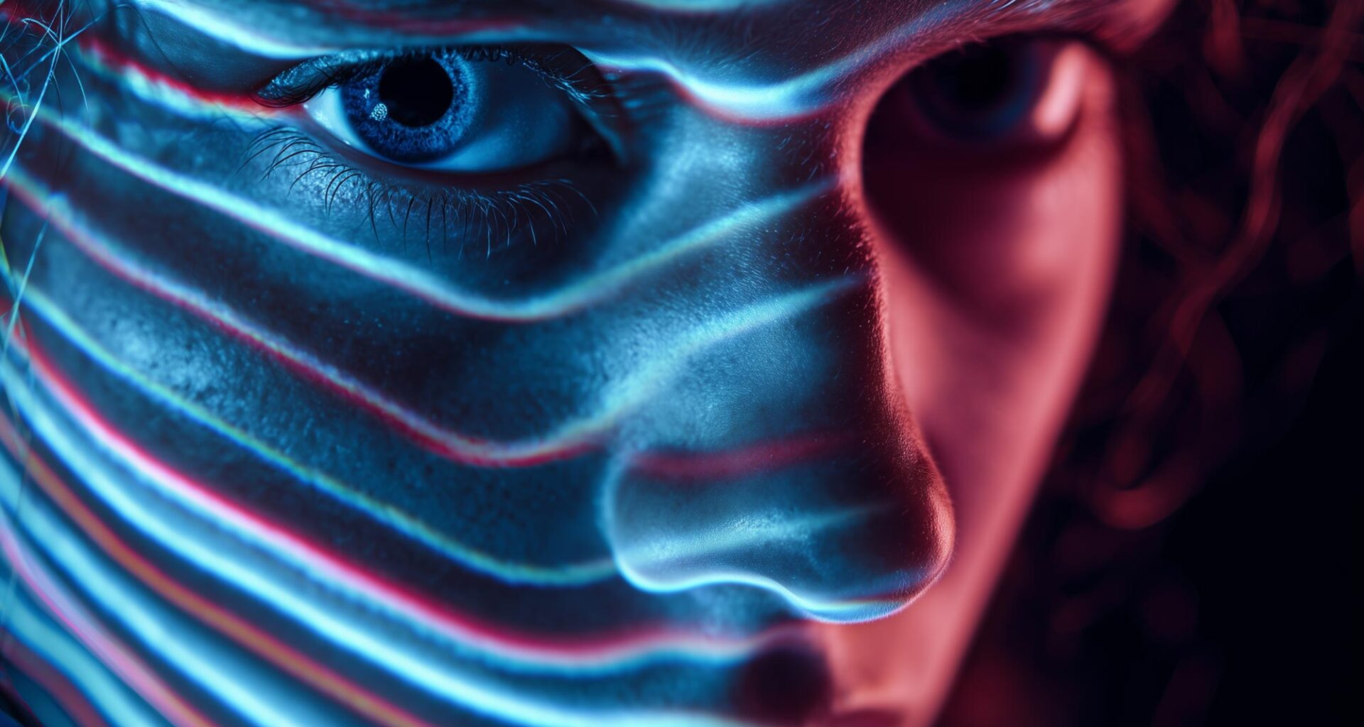 Face Glowing Waves Fear