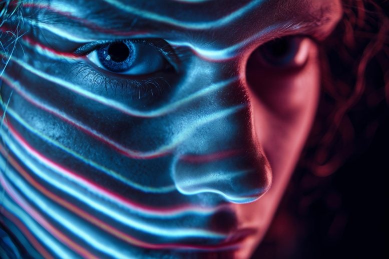 Face Glowing Waves Fear