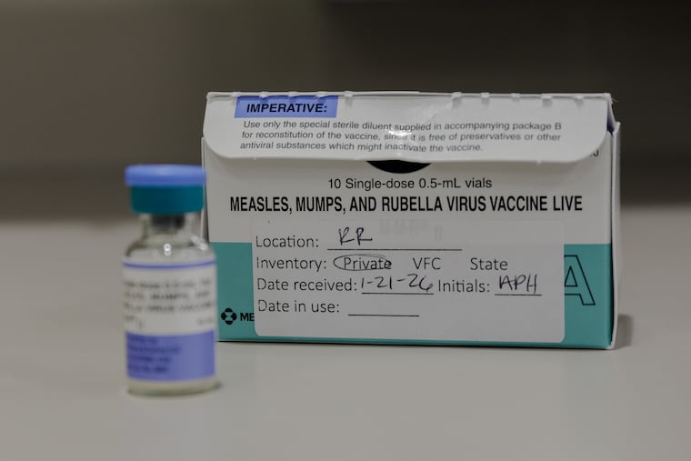 Two doses of the MMR vaccine. Pennsylvania health officials are encouraging residents to ensure they are vaccinated amid a measles outbreak in Lebanon County.