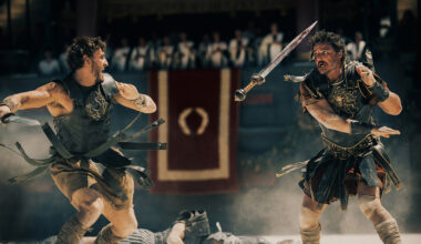 Paul Mescal (left) and Pedro Pascal in 'Gladiator II.'
