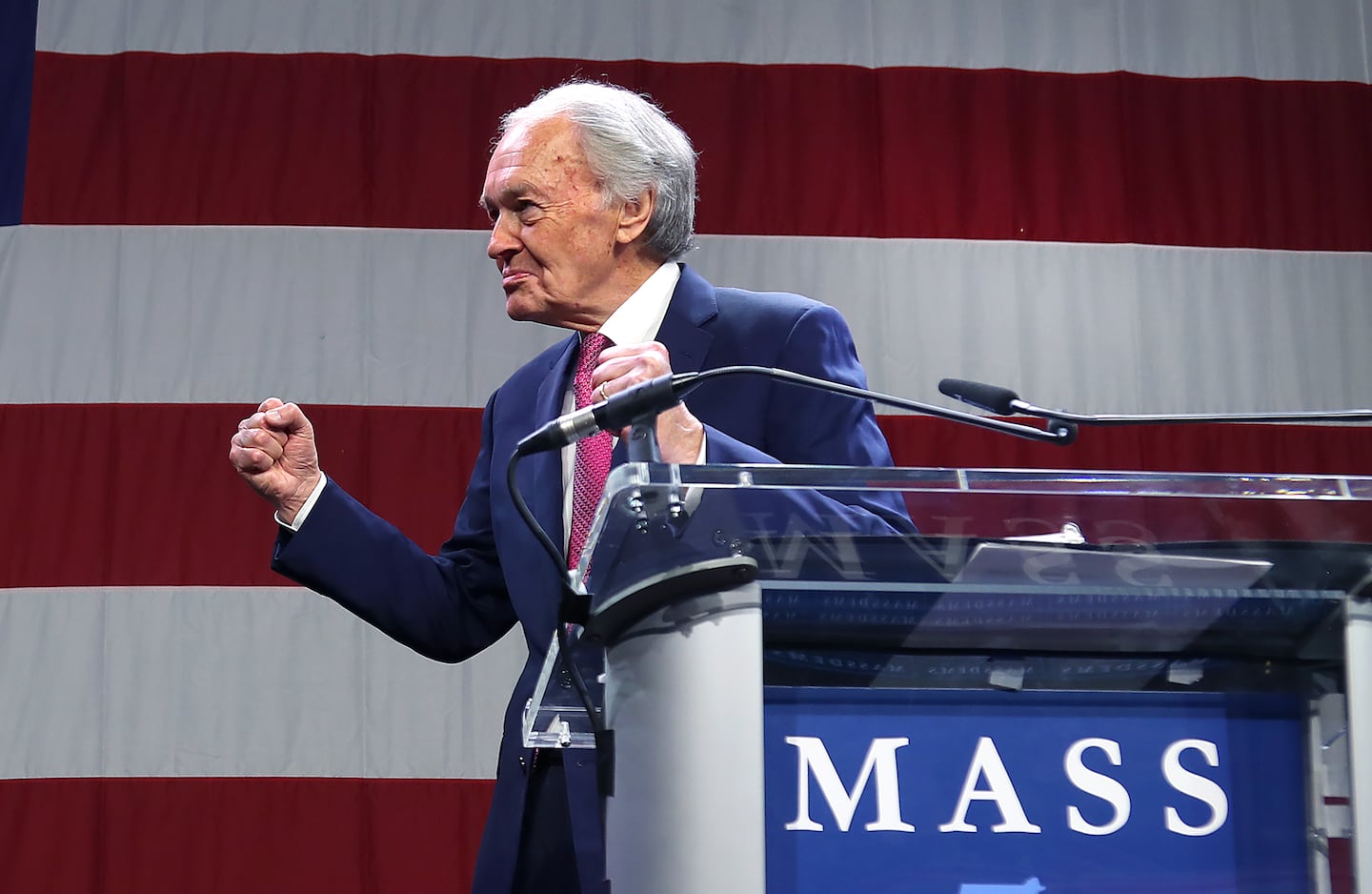 US Senator Ed Markey won the endorsement from delegates at the Massachusetts Democratic Party convention in Worcester on Saturday.