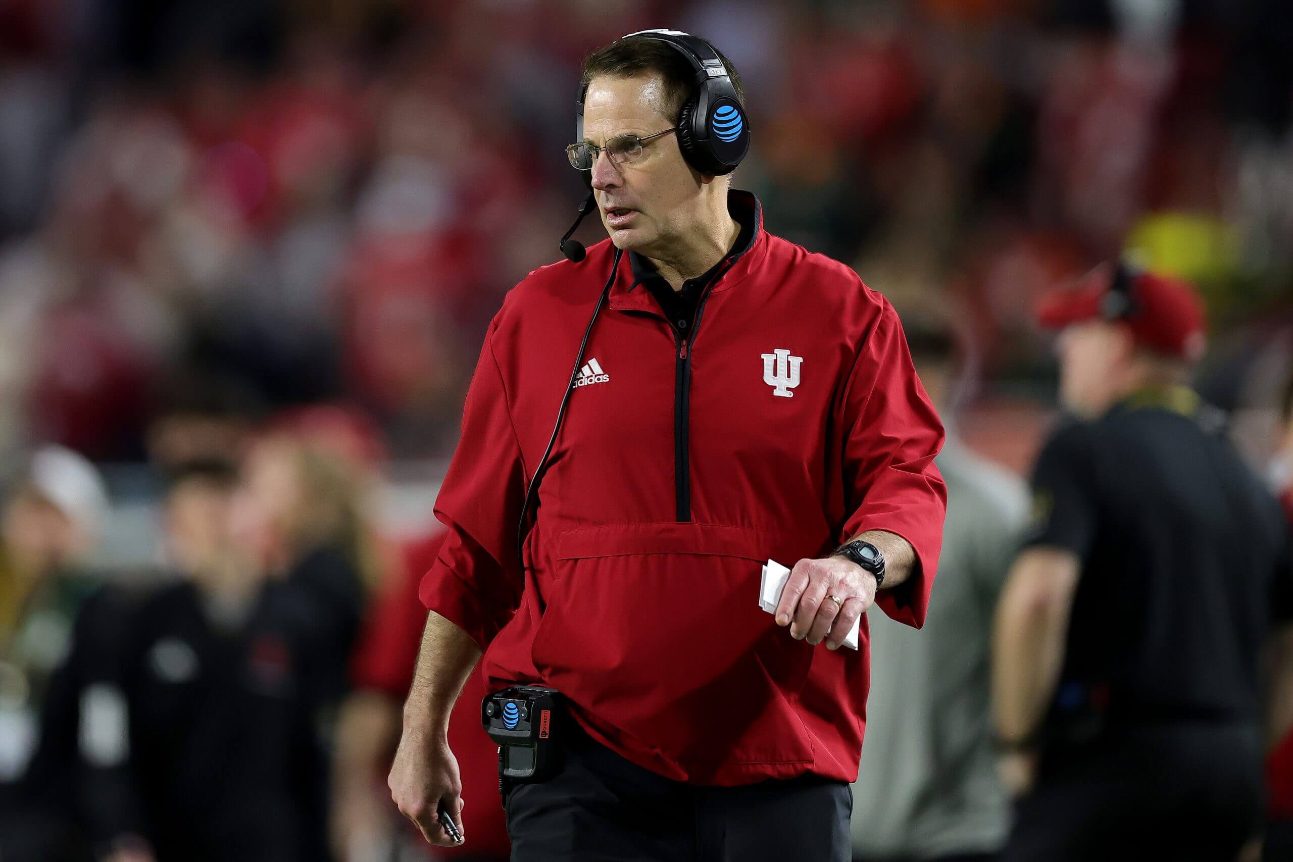 Curt Cignetti stares from the sideline during the national championship game. 