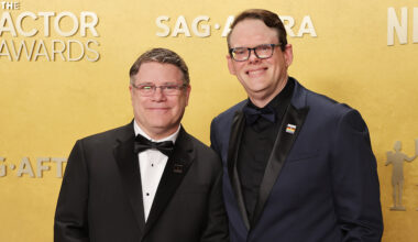 (L-R) Sean Astin, President, SAG-AFTRA, and Duncan Crabtree-Ireland, National Executive Director and Chief Negotiator, SAG-AFTRA, attend the 32nd Annual Actor Awards at Shrine Auditorium and Expo Hall on March 01, 2026, in Los Angeles, California.