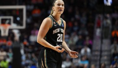 Sabrina Ionescu exits preseason Liberty win with ankle injury