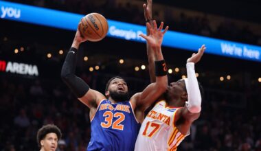 Knicks’ 47-point halftime lead vs. Hawks sets record for largest in NBA playoff history