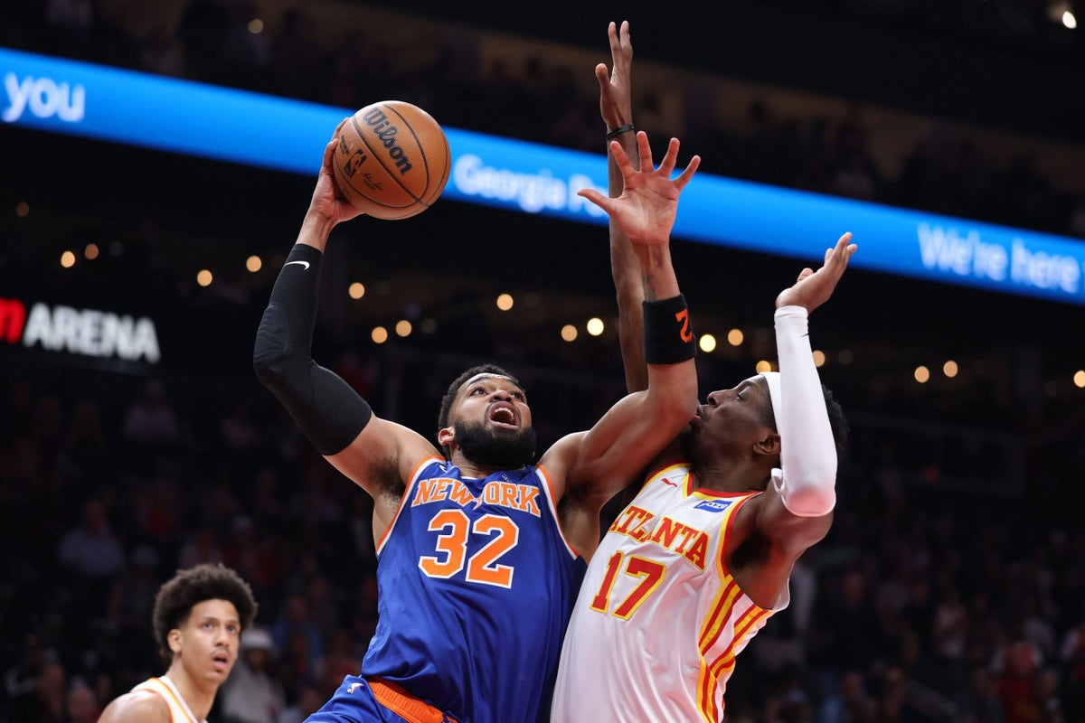 Knicks’ 47-point halftime lead vs. Hawks sets record for largest in NBA playoff history