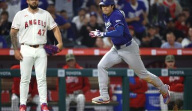 Shohei Ohtani hits ball off netting, scores Little League home run in Dodgers’ rout