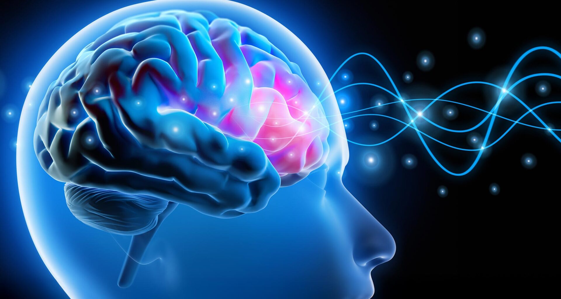 Human Head Brain Waves Neural Signals Treatment