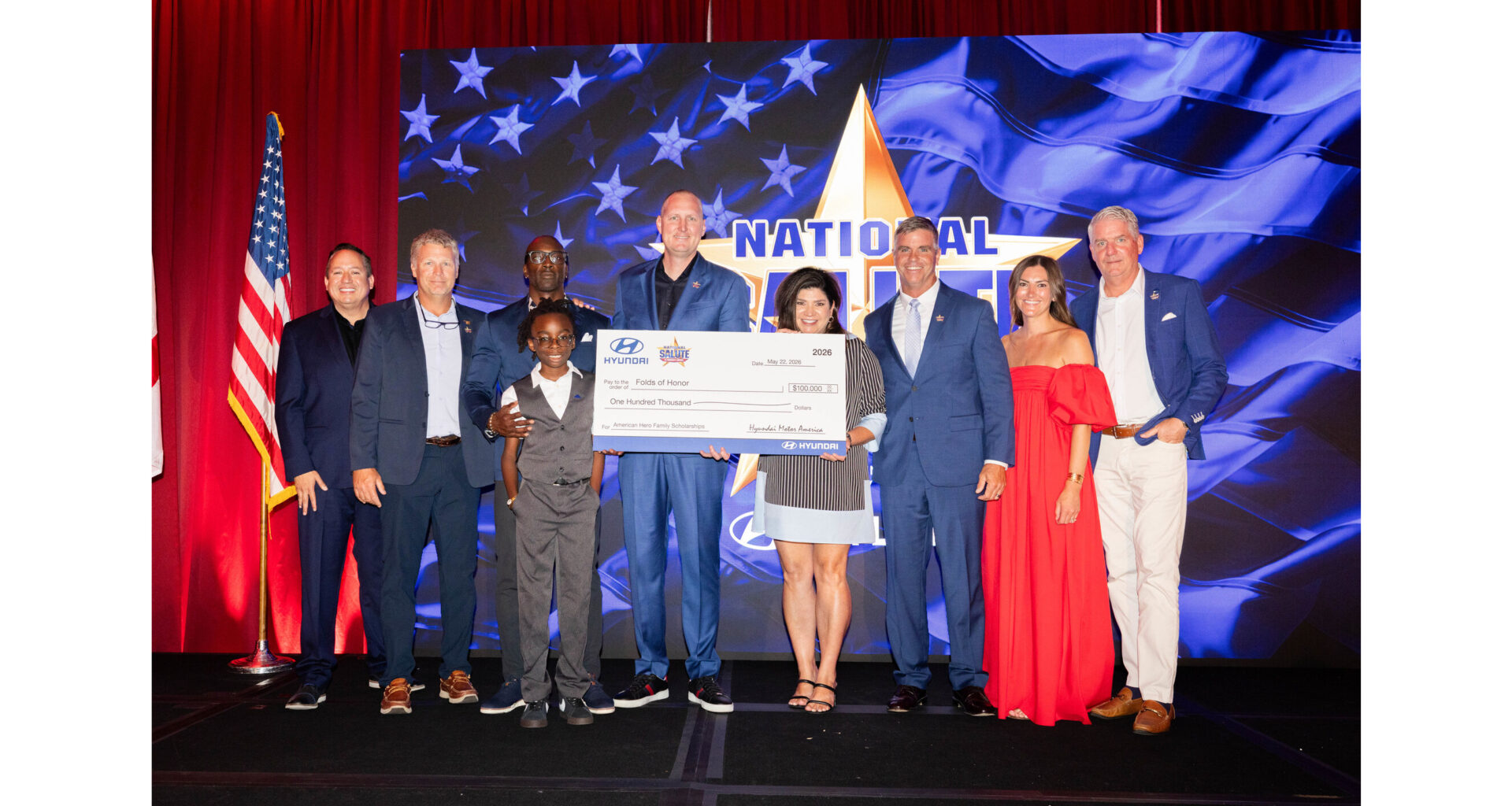 Hyundai Marks 10th Annual National Salute to America's Heroes with $100,000 Donation to Folds of Honor