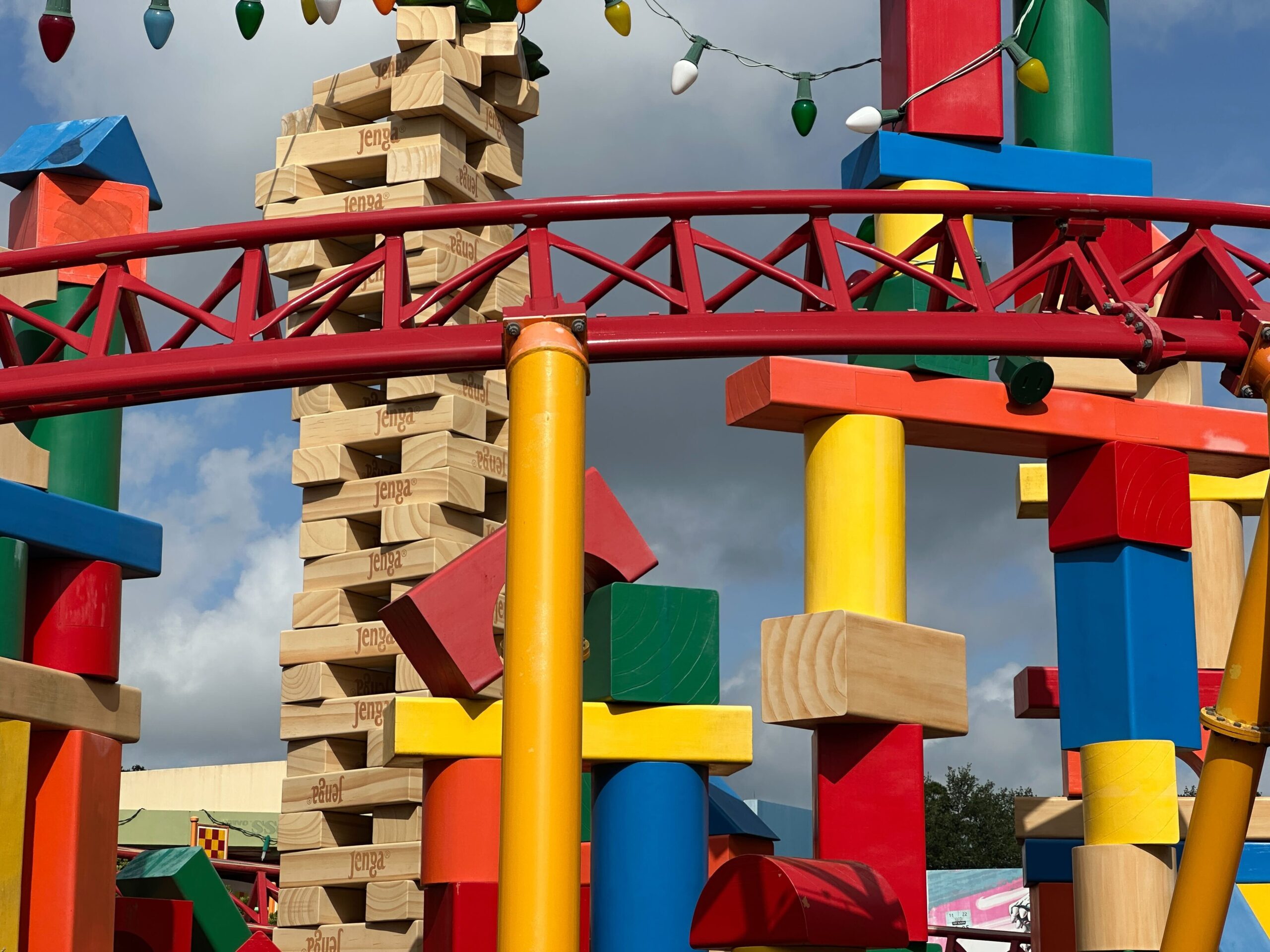 Parts of Slinky Dog Dash beginning to show signs of natural weathering and aging at Hollywood Studios