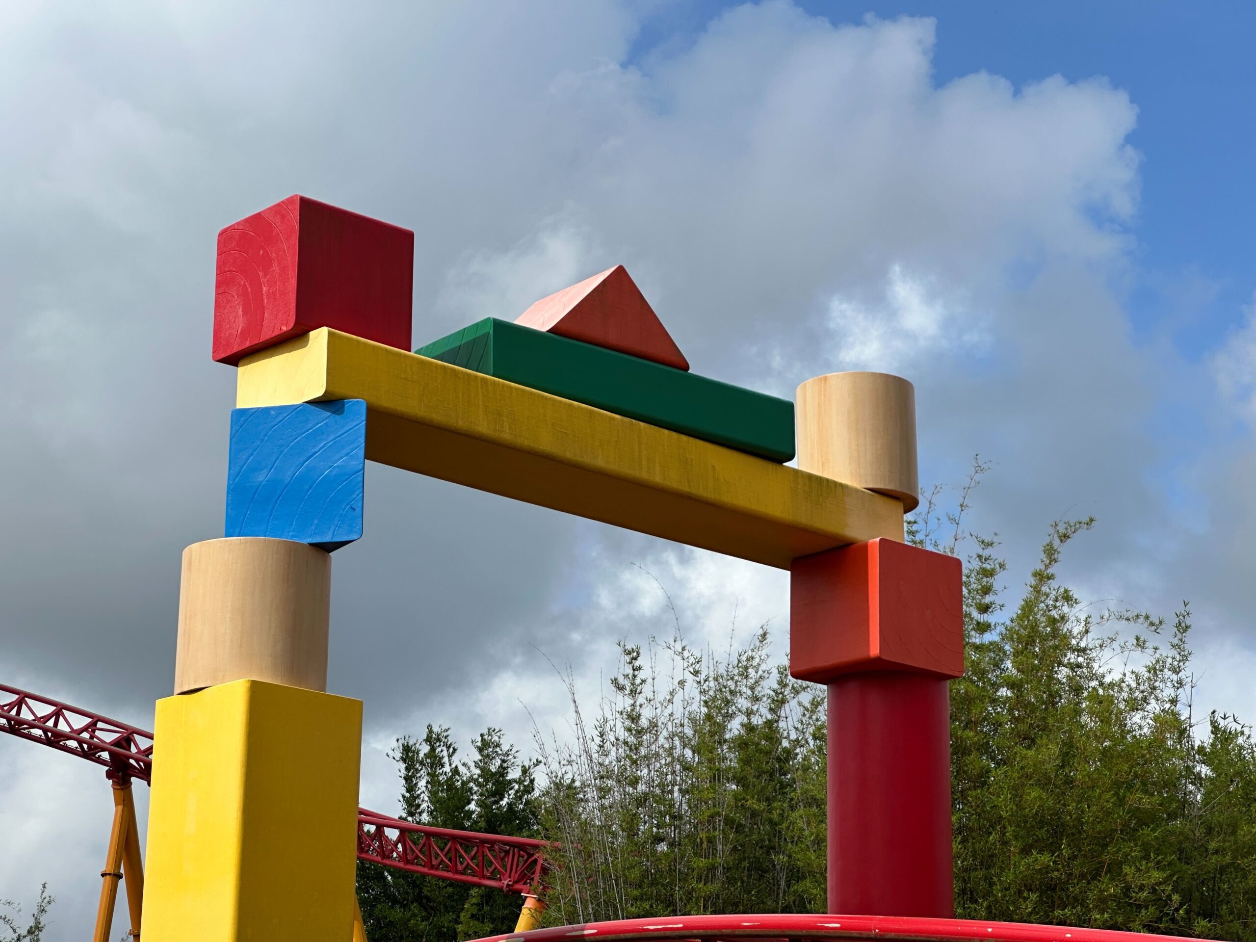 Parts of Slinky Dog Dash beginning to show signs of natural weathering and aging at Hollywood Studios
