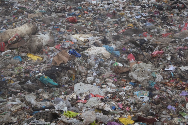 A heap of trash at Short Mountain Landfill on Dec. 30, 2025.