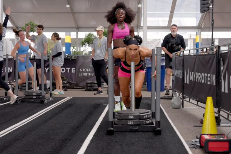 Peloton's Robin Arzón participates in a Hyrox event
