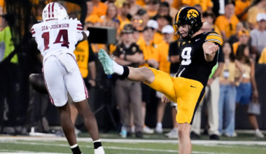 Iowa loves to punt footballs, via Julia Hansen:Iowa City Press-Citizen : USA TODAY NETWORK via Imagn Images