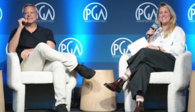 Michael De Luca and Sara Murphy at the 16th Annual Produced by Conference at Universal Studios, on Saturday, May 30, 2026 in Los Angeles, Calif.
