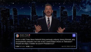Jimmy Kimmel Response To Donald Trump's Latest Call For His Firing