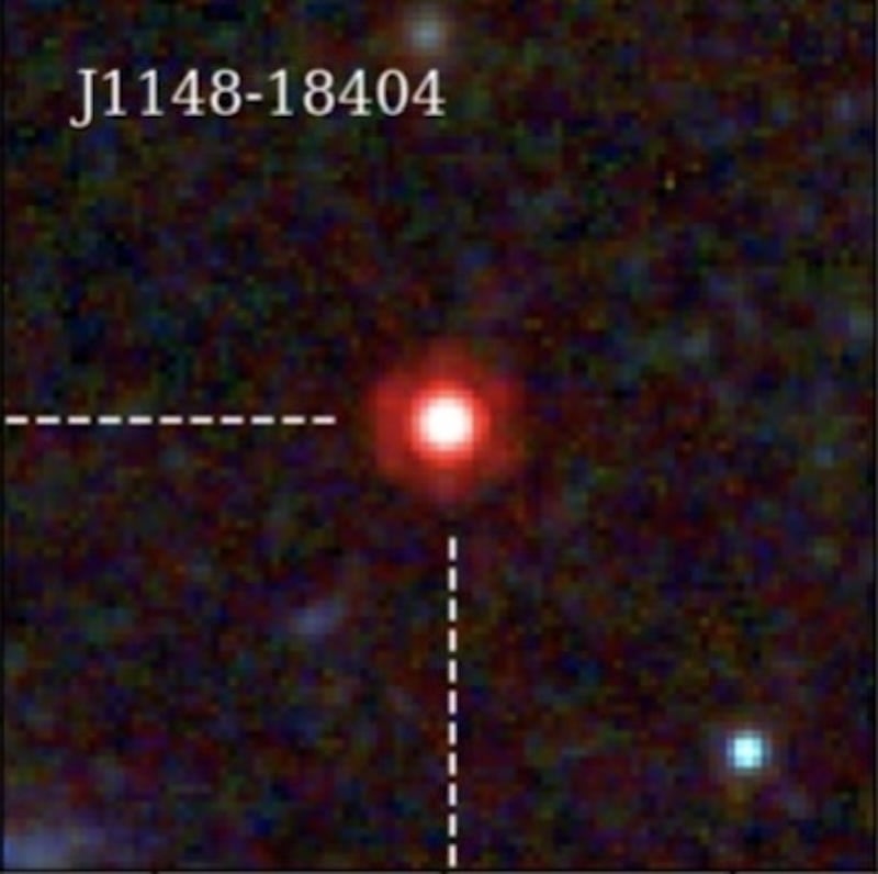 One of the mysterious 'little red dot' objects captured by the James Webb Telescope