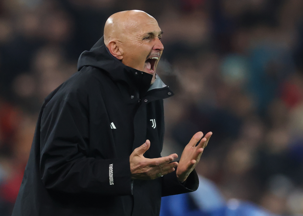 UDINE, ITALY - MARCH 14: Luciano Spalletti, Juventus manager, reacts during the Serie A match between Udinese Calcio and Juventus FC at Stadio Friuli on March 14, 2026 in Udine, Italy. (Photo by Timothy Rogers/Getty Images)