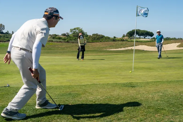 Man on golf course