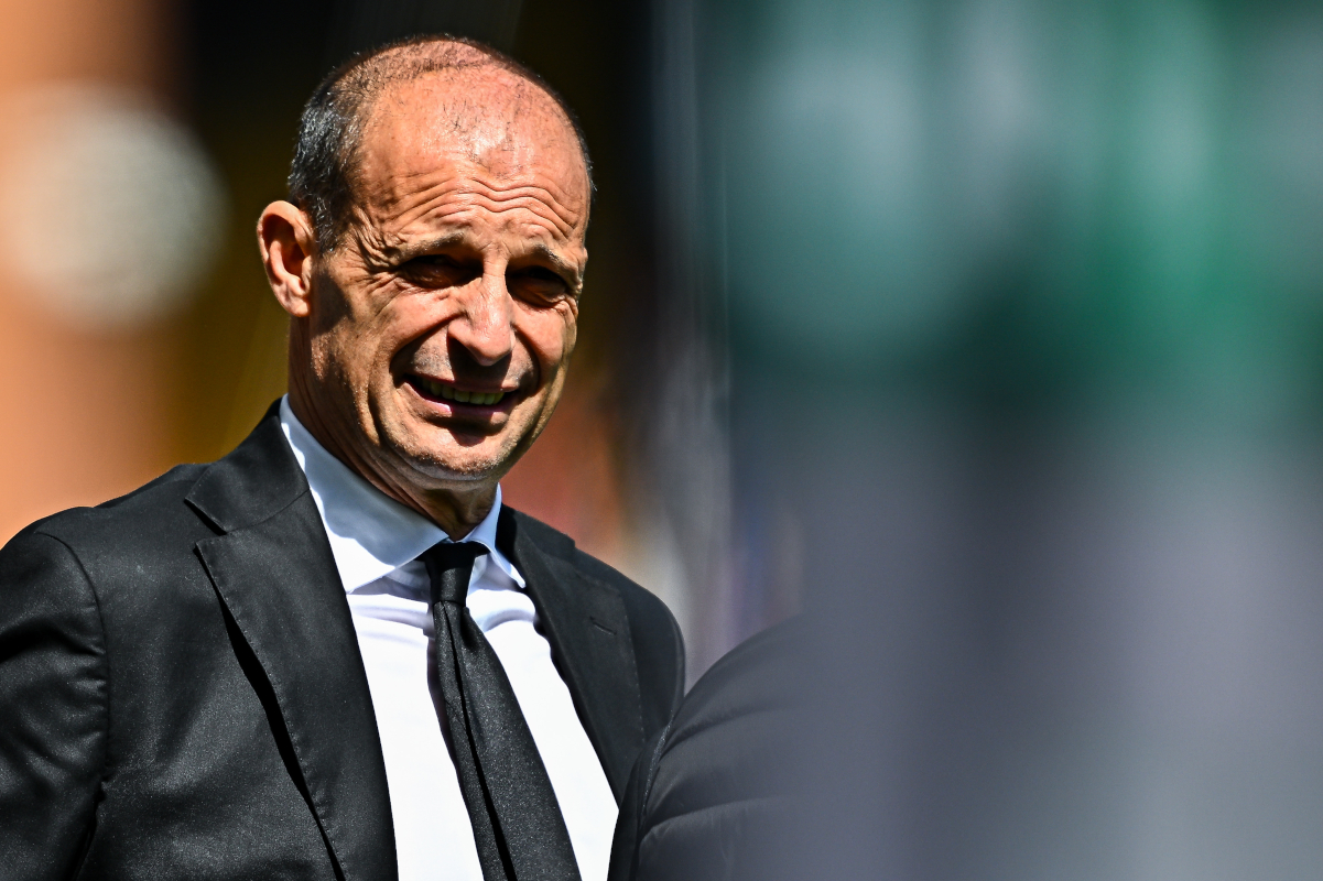 GENOA, ITALY - MAY 17: Massimiliano Allegri, head coach of AC Milan, looks on prior to kick-off in the Serie A match between Genoa CFC and AC Milan at Stadio Luigi Ferraris on May 17, 2026 in Genoa, Italy. (Photo by Simone Arveda/Getty Images)