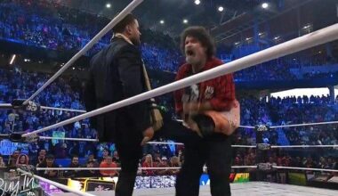 MJF welcomes Mick Foley to AEW by kicking him in the junk