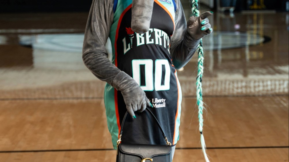 The New York Liberty's mascot is Ellie the Elephant.