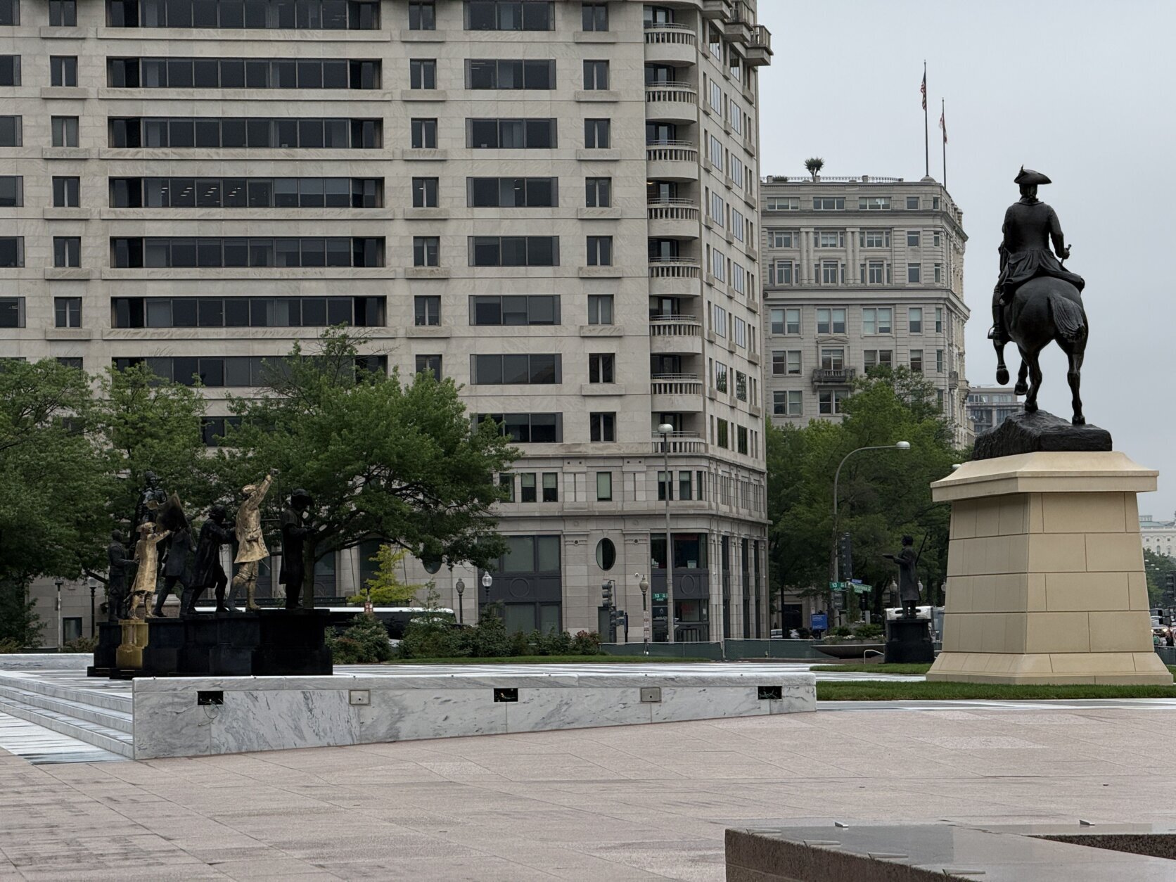 Statue on Freedom Plaza in D.C. of Caesar Rodney.