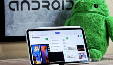 Photo of new screen recorder toolbar on an Android tablet
