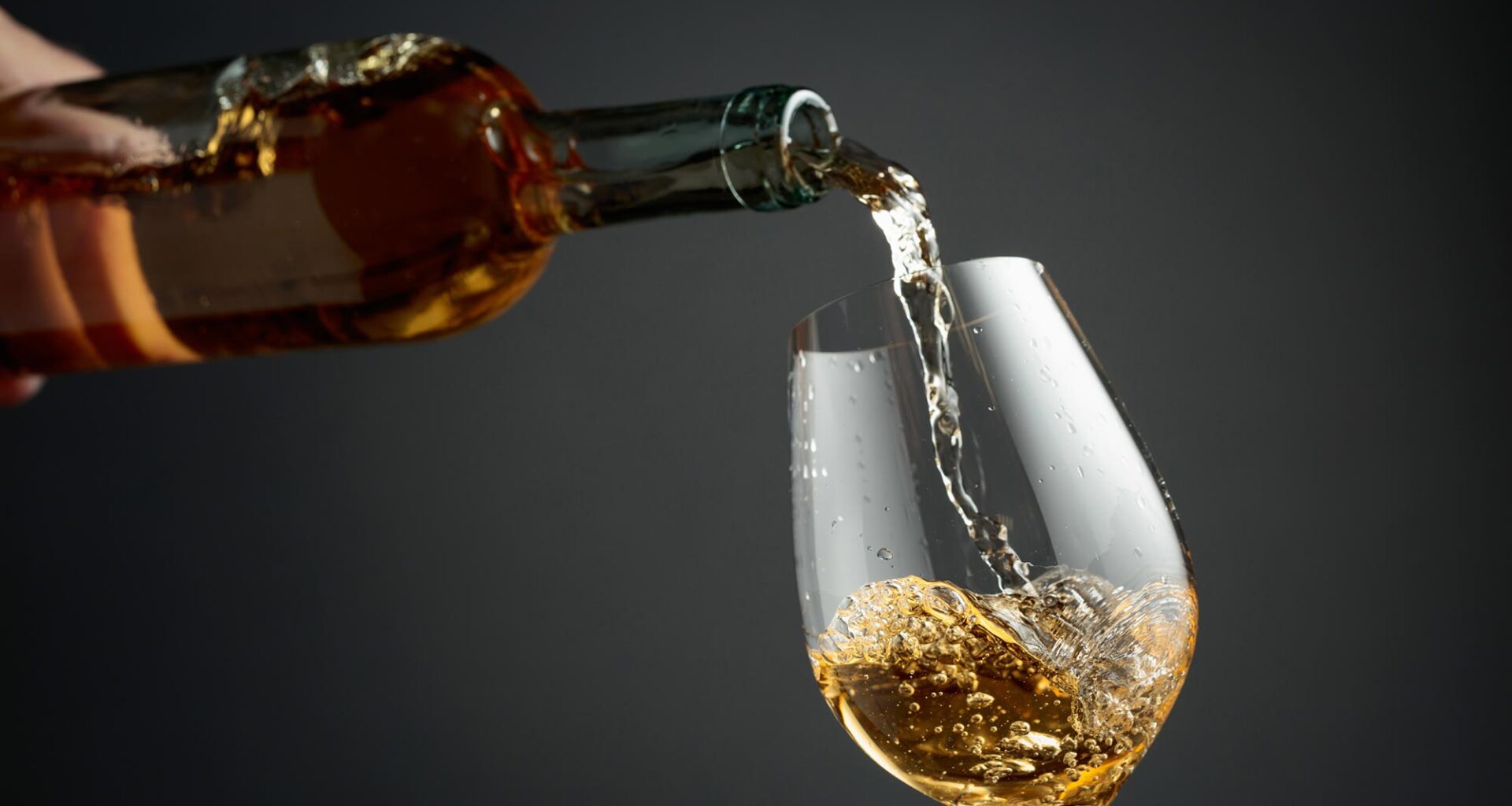 Pouring Wine Bottle Glass