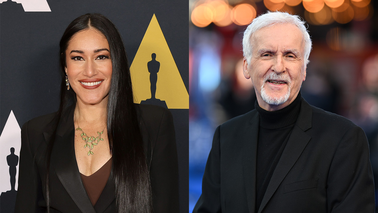 Q’orianka Kilcher and James Cameron