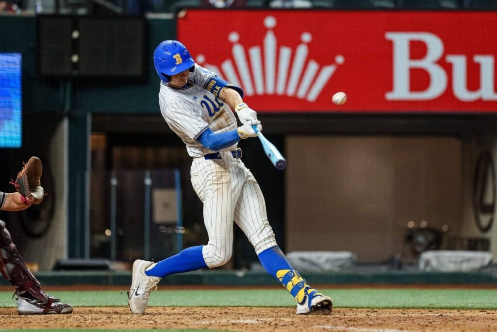 Will Gasparino swings at the ball in a game earlier in the season.