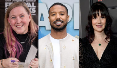 Rebecca Yarros, Michael B Jordan and Meredith Averill