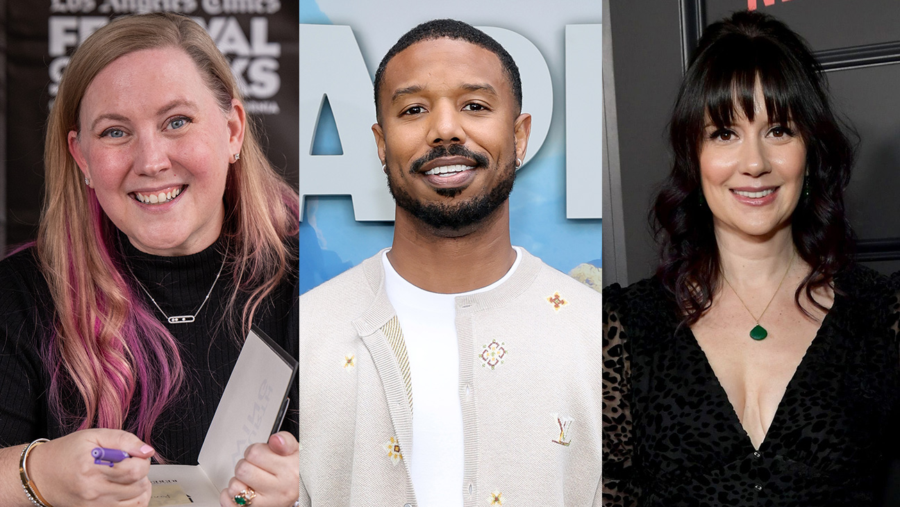 Rebecca Yarros, Michael B Jordan and Meredith Averill
